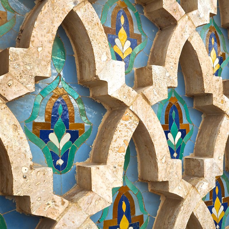 Mosaico de color en Casablanca
